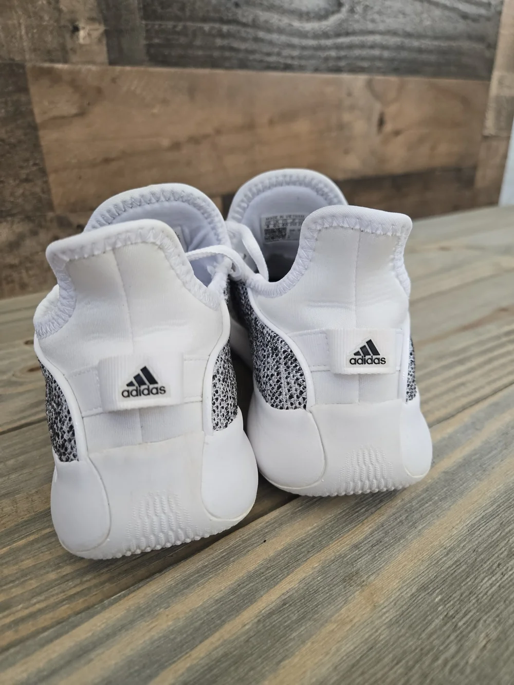 Adidas Cloudfoam Pure Athletic Sneakers IF3393 Cloud White/Core Black Women Sz 8